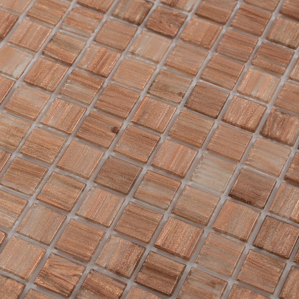 Apollo Tile Celestial Copper Brown 12-in x 12-in Glossy Glass Uniform Squares Floor and Wall Tile (20-sq. ft/ Carton)