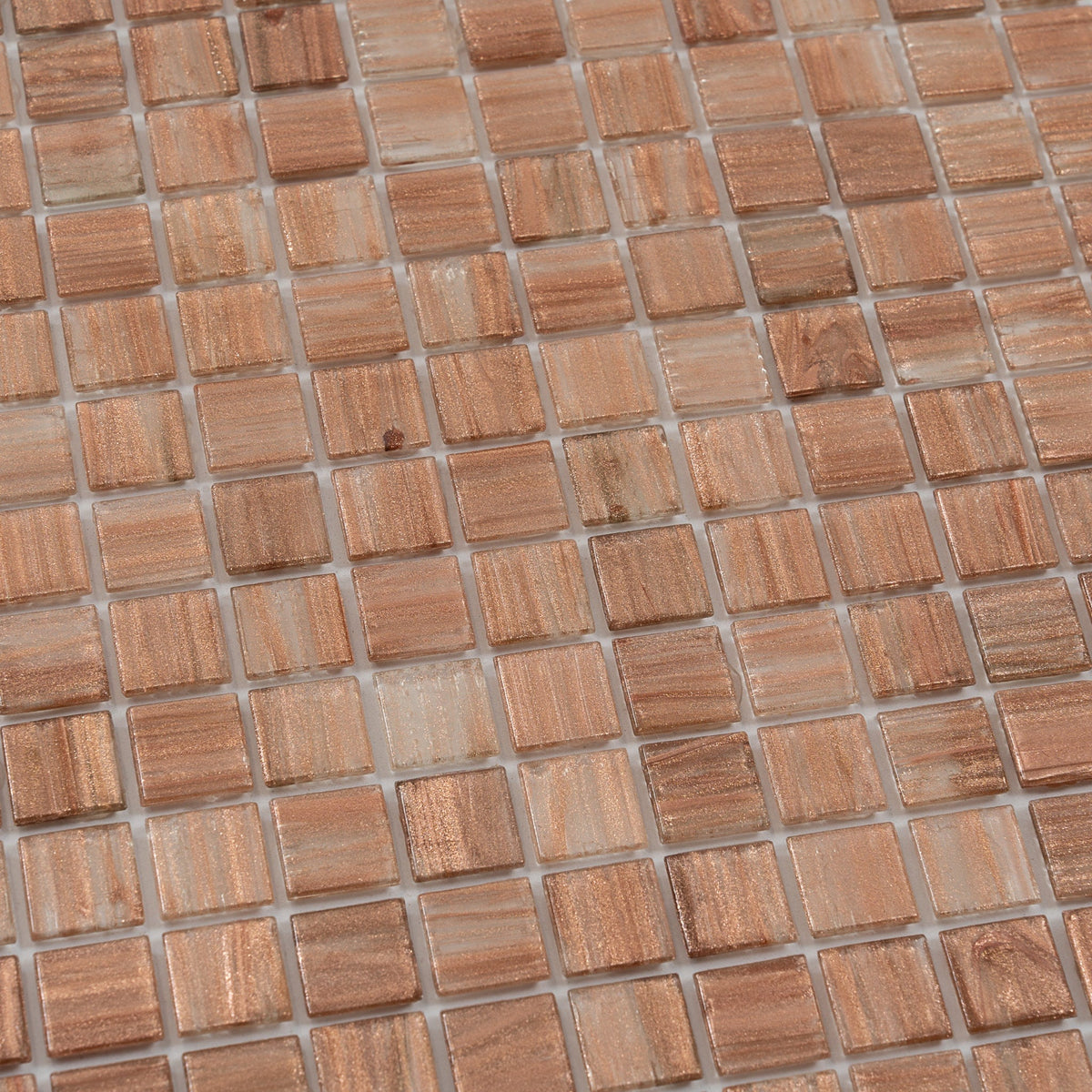 Apollo Tile Celestial Copper Brown 12-in x 12-in Glossy Glass Uniform Squares Floor and Wall Tile (20-sq. ft/ Carton)
