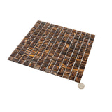 Apollo Tile Celestial Brown and Gold 12-in x 12-in Glossy Glass Uniform Squares Floor and Wall Tile (20-sq. ft/ Carton)