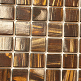 Apollo Tile Celestial Brown and Gold 12-in x 12-in Glossy Glass Uniform Squares Floor and Wall Tile (20-sq. ft/ Carton)