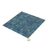 Apollo Tile Celestial Sea Blue 12-in x 12-in Glossy Glass Uniform Squares Floor and Wall Tile (20-sq. ft/ Carton)