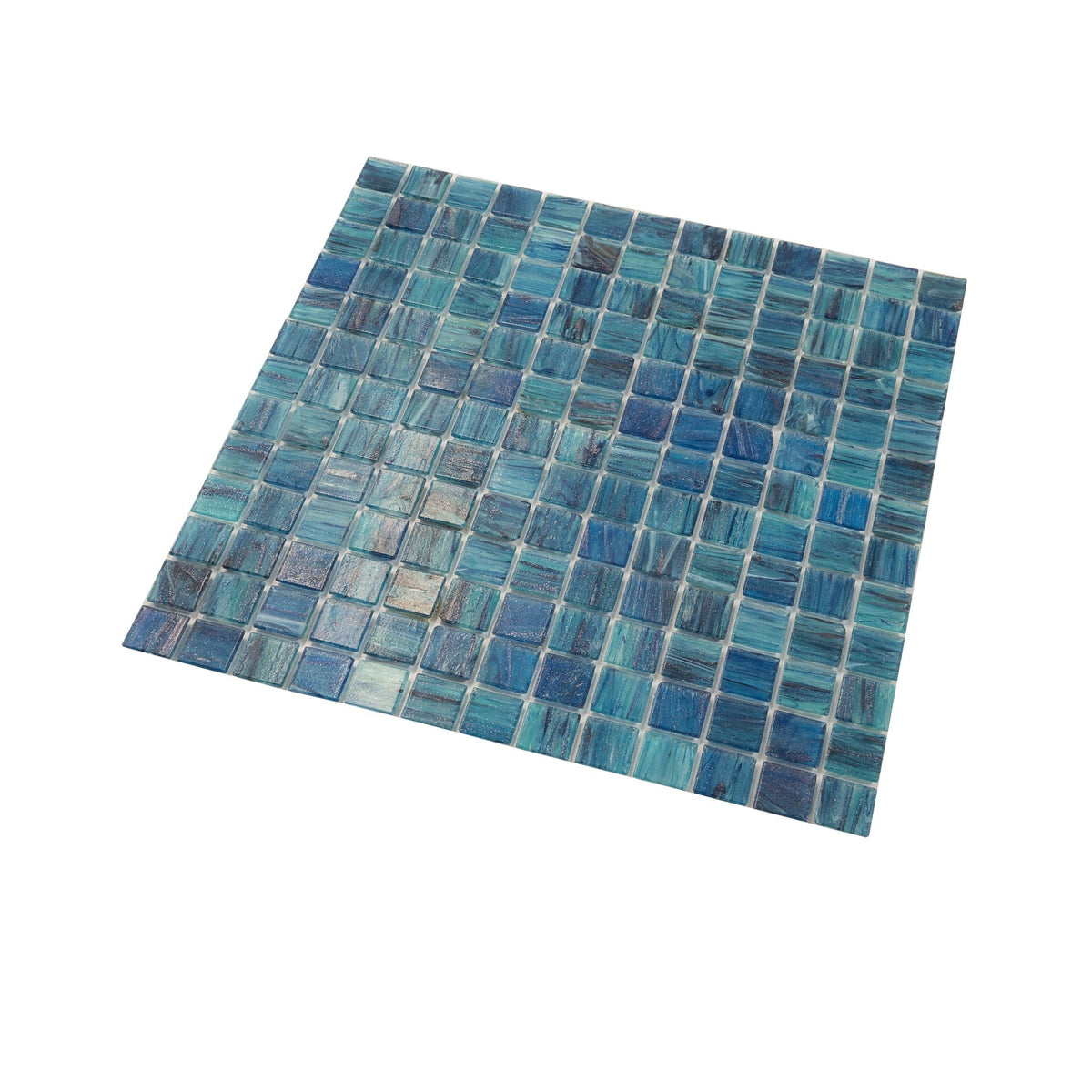 Apollo Tile Celestial Sea Blue 12-in x 12-in Glossy Glass Uniform Squares Floor and Wall Tile (20-sq. ft/ Carton)