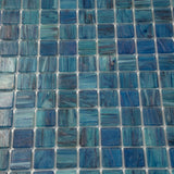Apollo Tile Celestial Sea Blue 12-in x 12-in Glossy Glass Uniform Squares Floor and Wall Tile (20-sq. ft/ Carton)