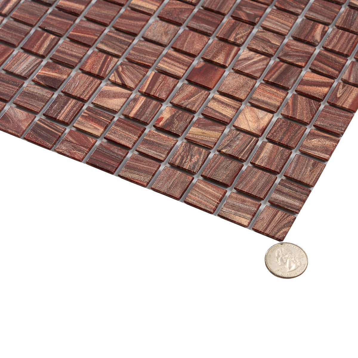 Apollo Tile Celestial Fire Brick Red 12-in x 12-in Glossy Glass Uniform Squares Floor and Wall Tile (20-sq. ft/ Carton)