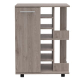 Siavonce Light Oak 8-Shelf Office Cabinet