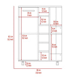 Siavonce Light Oak 8-Shelf Office Cabinet