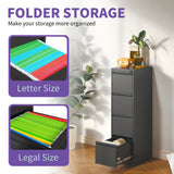 Siavonce Black Office Cabinet