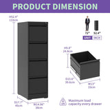 Siavonce Black Office Cabinet