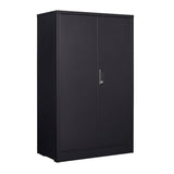 Siavonce Black 3-Shelf Office Cabinet