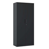 Siavonce Black 5-Shelf Office Cabinet