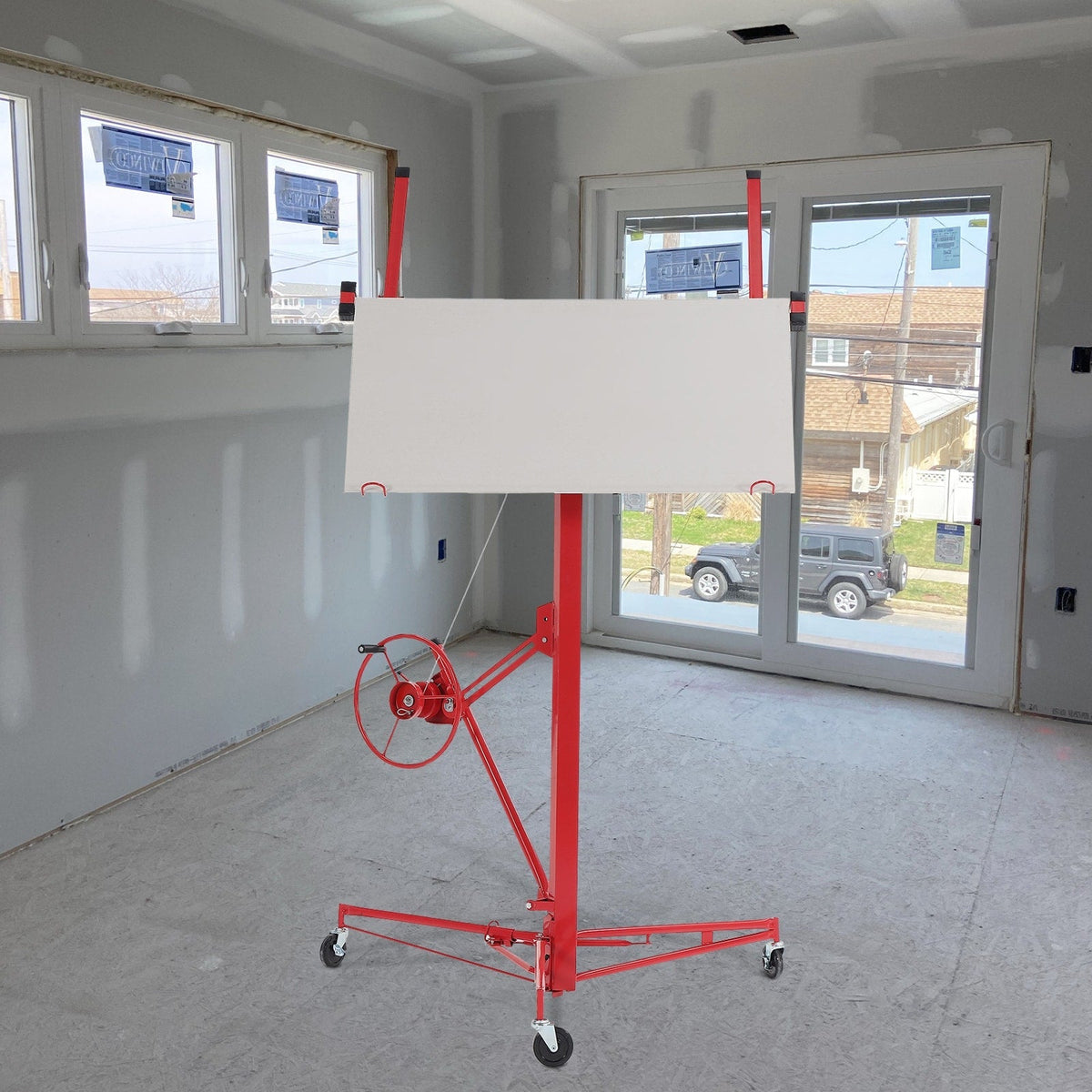 Maocao Hoom 11ft Red Drywall Lift 11-ft H x 53.5-in L x 53.5-in W Steel Drywall Lift