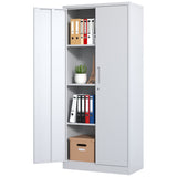 Siavonce White 4-Shelf Office Cabinet