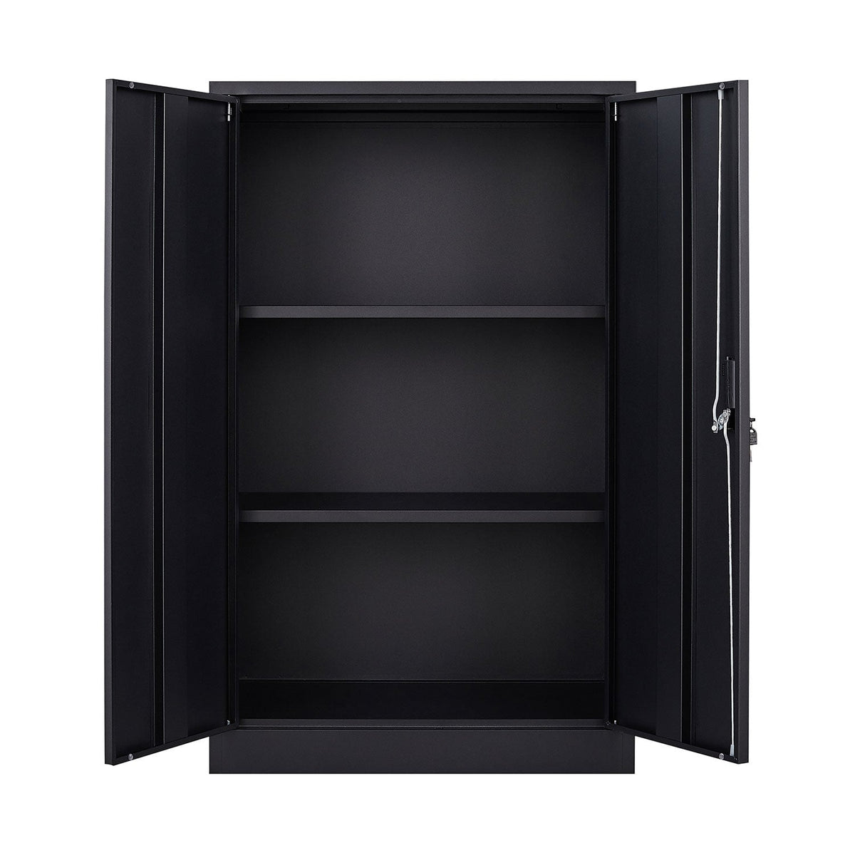Siavonce Black 3-Shelf Office Cabinet