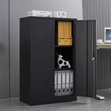 Siavonce Black 3-Shelf Office Cabinet