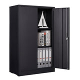 Siavonce Black 3-Shelf Office Cabinet