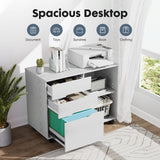 Siavonce White 2-Shelf Office Cabinet