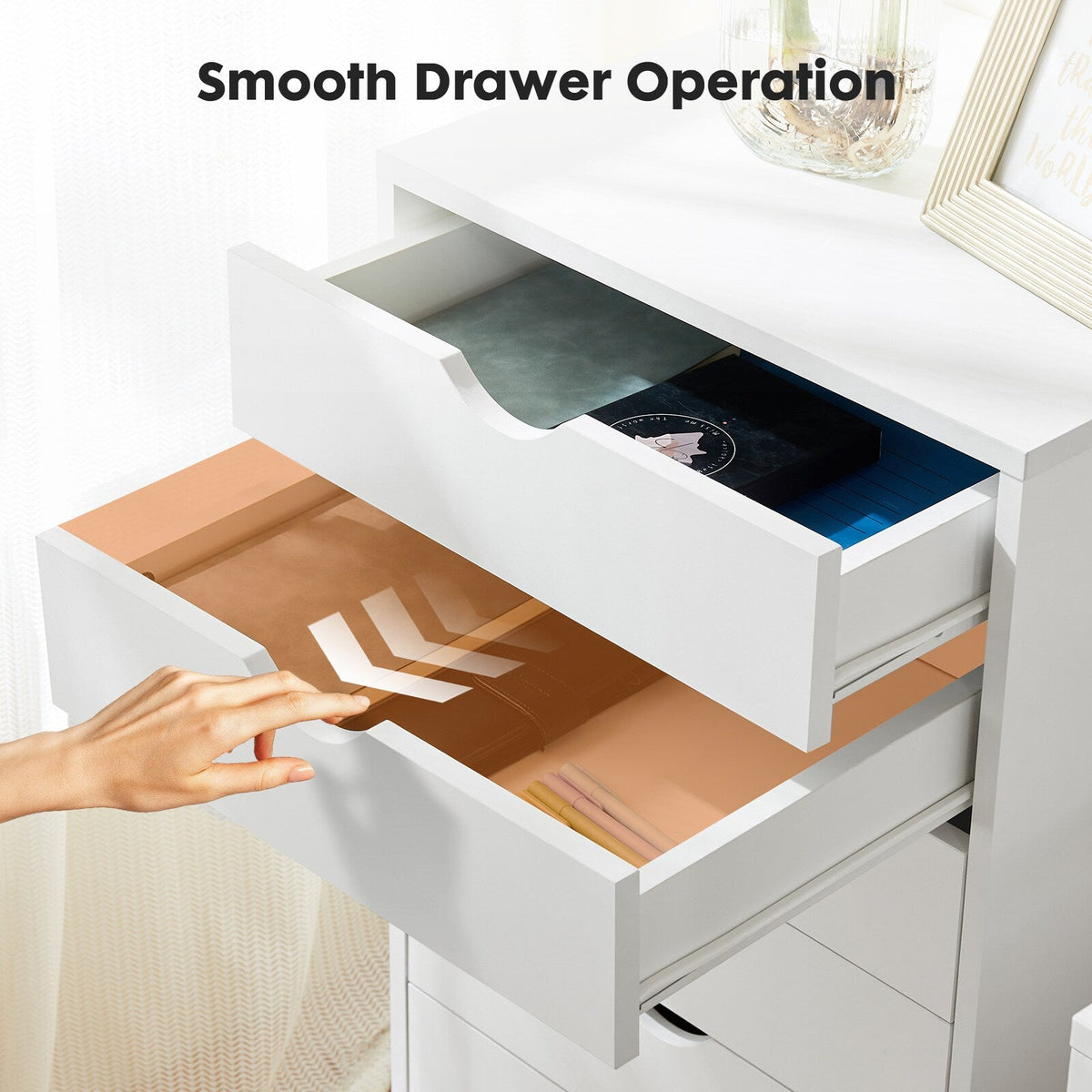 Siavonce White Office Cabinet