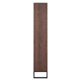 Siavonce Walnut 5-Shelf Office Cabinet