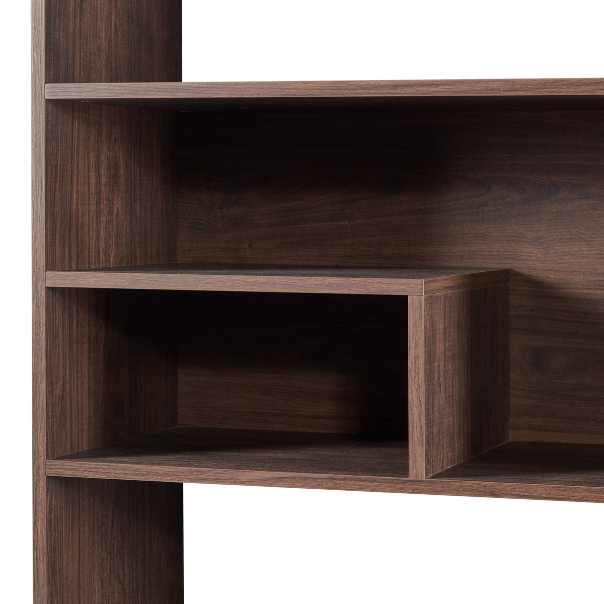 Siavonce Walnut 5-Shelf Office Cabinet