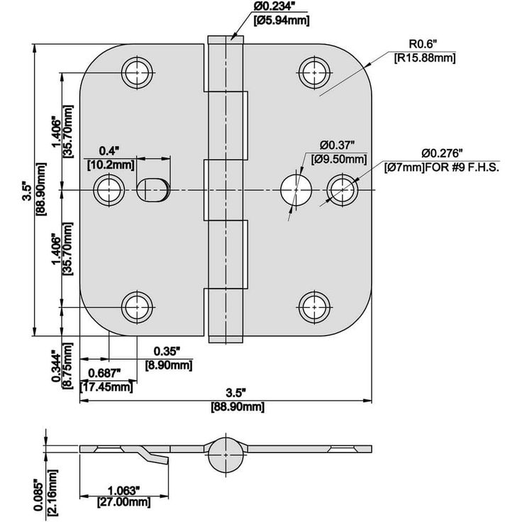 3-1/2 in. Antique Brass 5/8 in. Radius Security Door Hinges Value Pack (3-Pack)