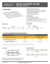 Gibraltar Building Products 3.125-ft x 8-ft SM-Rib Black Galvalume Steel Roof Panel, 29-Gauge, 36-in Coverage