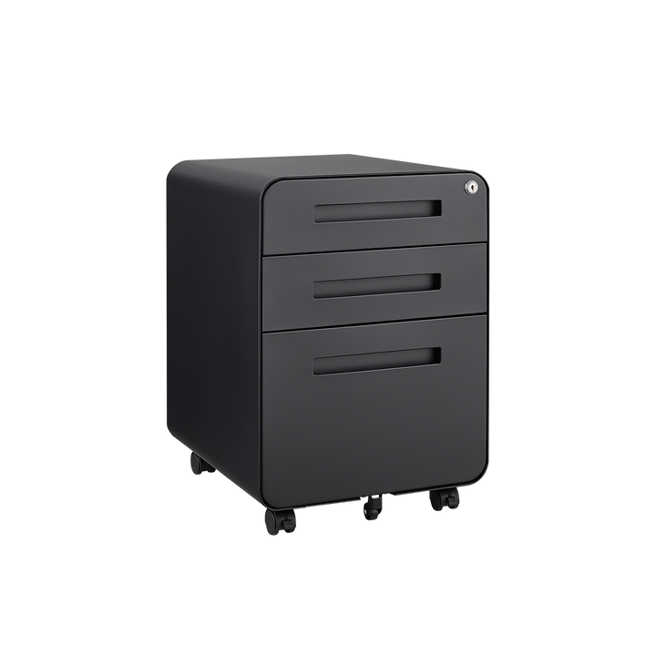 Mondawe Black 3-Drawer 15.75-in File Cabinet