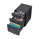 Mondawe Black 3-Drawer 15.75-in File Cabinet