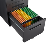 Mondawe Black 3-Drawer 15.75-in File Cabinet