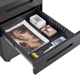 Mondawe Black 3-Drawer 15.75-in File Cabinet