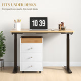 Mondawe White 3-Drawer 16.9-in File Cabinet