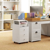 Mondawe White 3-Drawer 16.9-in File Cabinet