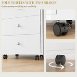 Mondawe White 3-Drawer 16.9-in File Cabinet