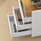 Mondawe White 3-Drawer 16.9-in File Cabinet