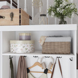 FUFU&GAGA Modern 55.3-in White Composite Hall Tree