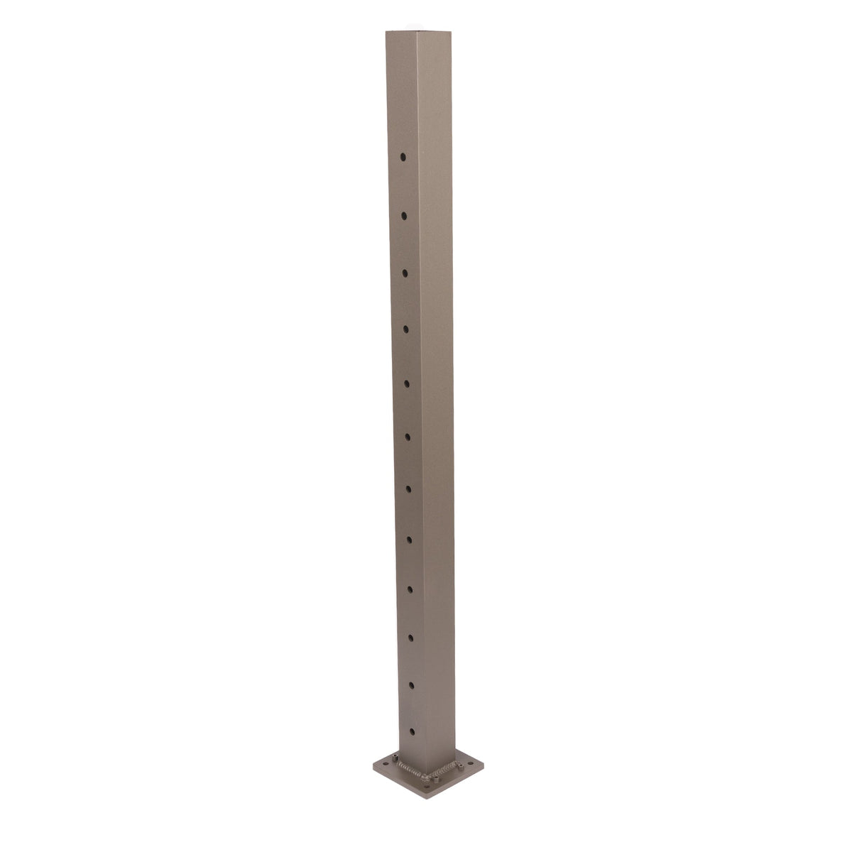Deckorators Contemporary Cable 2.5-in x 2.5-in x 3-1/2-ft Textured Bronze Aluminum Deck End Post