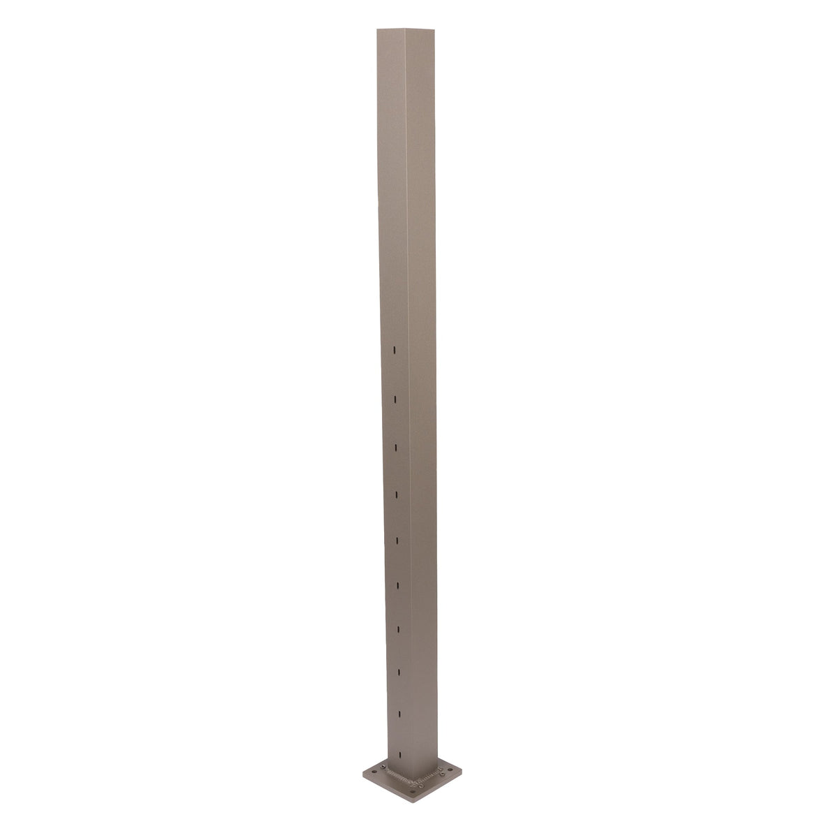 Deckorators Contemporary Cable 2.5-in x 2.5-in x 4-ft Textured Bronze Aluminum Deck Middle Stair Post