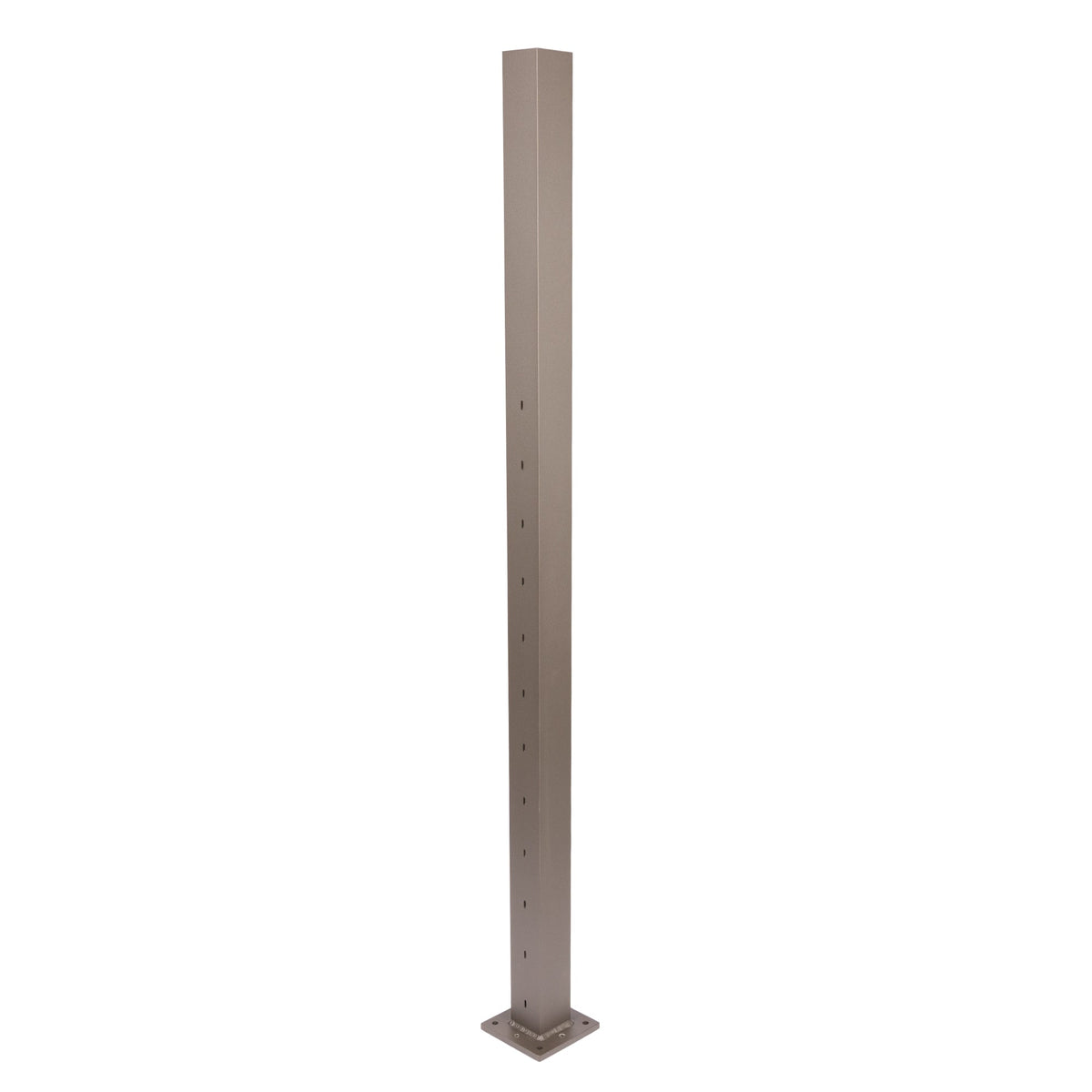 Deckorators Contemporary Cable 2.5-in x 2.5-in x 4-1/2-ft Textured Bronze Aluminum Deck Middle Stair Post