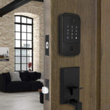 Defiant Hubspace Aged Bronze Square Biometric Fingerprint Electronic Touchpad Deadbolt