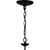 Progress Lighting Drum Shade 5-Light Matte Black Farmhouse Chandelier