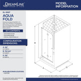 Aqua Fold 32 in. D x 32 in. W x 76 3/4 in. H Frameless Shower Door in Chrome with Base and Backwalls - Super Arbor