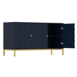 Mondawe 29.5 in. 3-Door Accent Cabinet, Blue