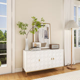 Mondawe 29.5 in. 3-Door Accent Cabinet, White