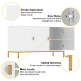 Mondawe 29.5 in. 3-Door Accent Cabinet, White