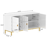 Mondawe 29.5 in. 3-Door Accent Cabinet, White