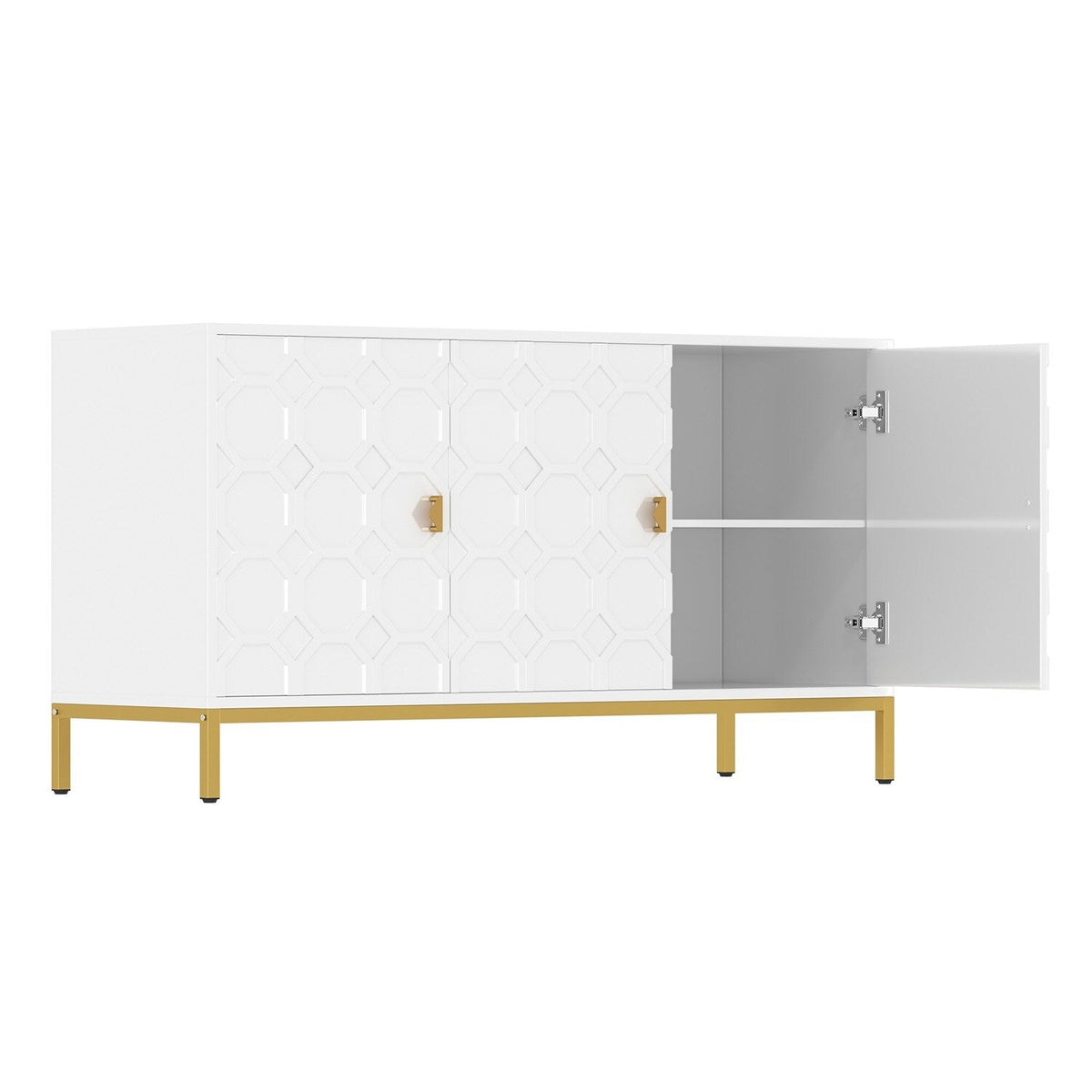 Mondawe 29.5 in. 3-Door Accent Cabinet, White