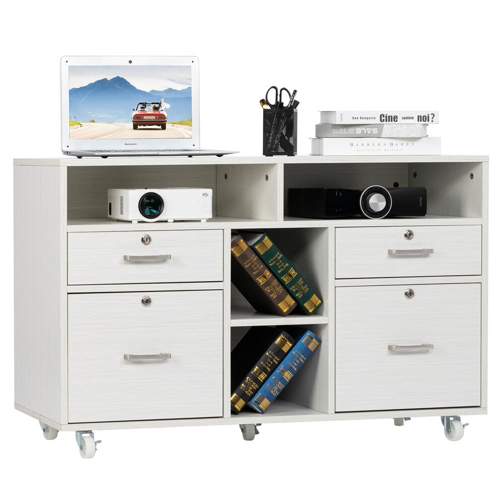 Winado White 4-Drawer 18.89-in File Cabinet