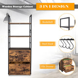 Winado Brown 2-Drawer 18.89-in File Cabinet