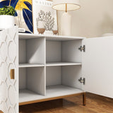 Mondawe 40 in. 2-Door Accent Cabinet Chests, White