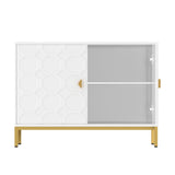 Mondawe 40 in. 2-Door Accent Cabinet Chests, White