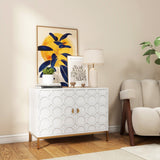 Mondawe 40 in. 2-Door Accent Cabinet Chests, White